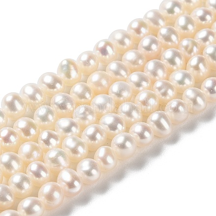 Fili di perle di perle d'acqua dolce coltivate naturali PEAR-E018-44-1