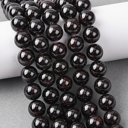 Гранат природный бисер нитей G-H343-D11-12mm-1