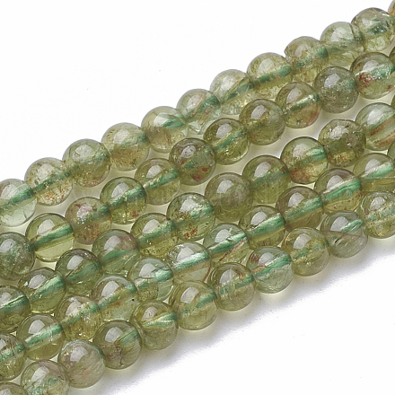 Perles d'apatite verts naturels brins G-S150-28-5mm-1