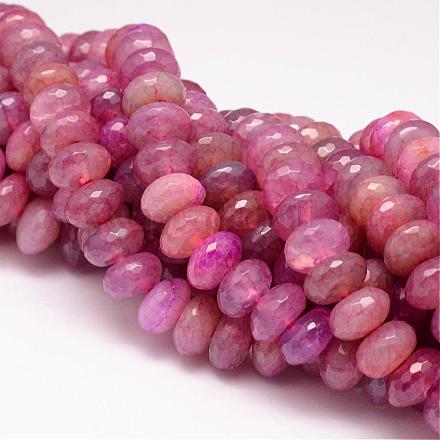 Faceted Natural Agate Beads Strands G-K115-27F-1