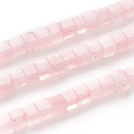 Granos naturales de abalorios de cuarzo rosa G-F631-K09-1