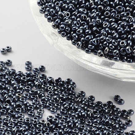 12/0 Grade A Electroplated Glass Seed Beads X-SEED-Q008-F607-1