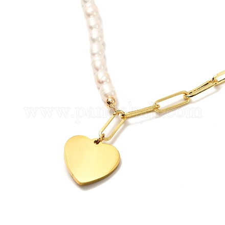 Ожерелье с подвеской в виде сердца для девушек и женщин NJEW-JN03681-1