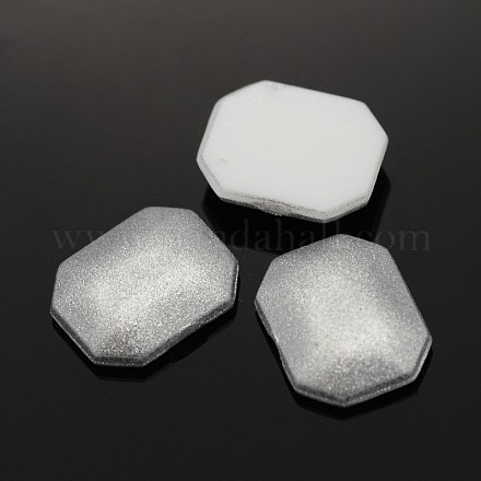 Faceted Rectangle Taiwan Acrylic Cabochons K62-8x10-Y8-1
