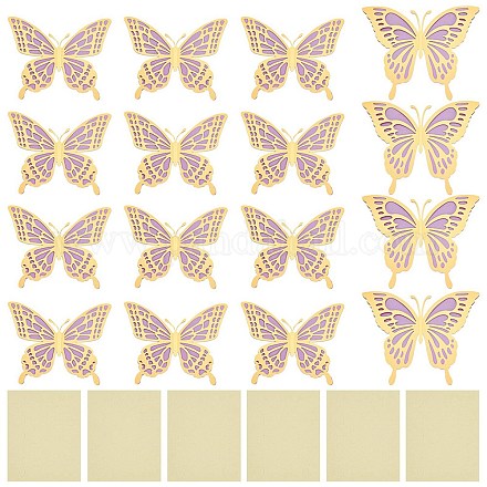 Бумажные 3d украшения бабочки DIY-WH0308-366-1