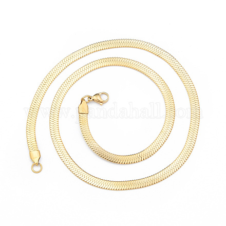 304 Halskette mit Fischgrätenketten aus Edelstahl für Herren NJEW-N050-A07-5-50G-1