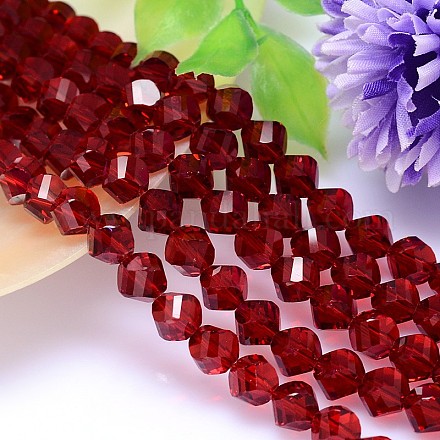 Faceted Polyhedron Imitation Austrian Crystal Bead Strands G-M183-8mm-05A-1