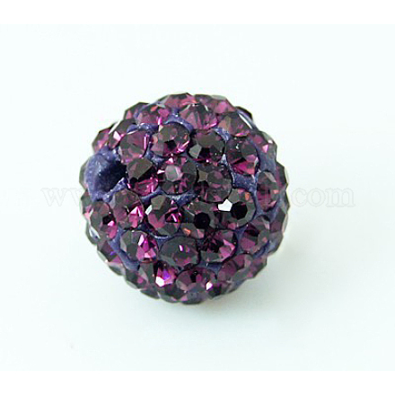 Polymer Clay Rhinestone Beads RB-H284-8MM-204-1
