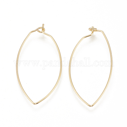 Brass Hoop Earrings Findings KK-S341-89-1