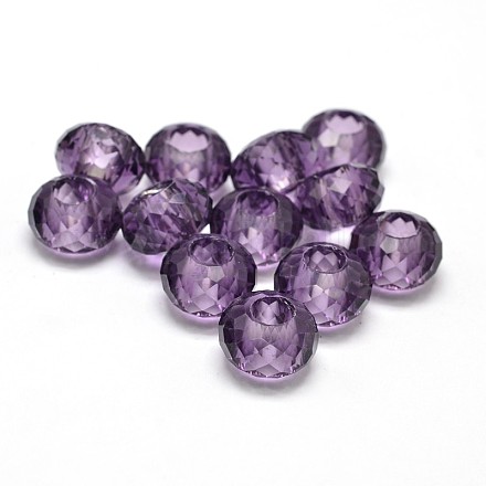 Glass Rondelle Faceted Beads GLAA-E017-05-1