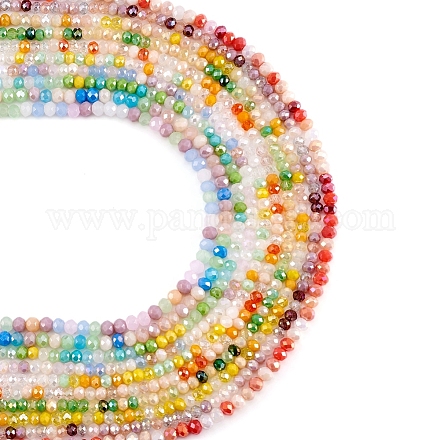 Pandahall 10 brins 10 brins de perles de verre à facettes style GLAA-TA0001-47-1