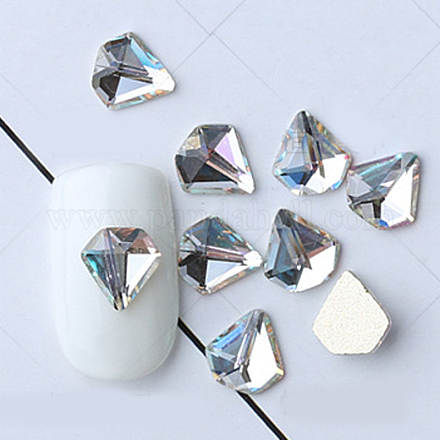 K9ガラスラインストーンカボション  ネイルアートの装飾の付属品  ダイヤモンド  クリスタルAB  7x6mm MRMJ-N003-02O-1