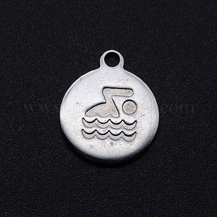 201 Stainless Steel Charms STAS-S105-T845-1
