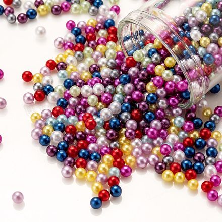 Imitation Pearl Acrylic Beads OACR-S011-3mm-M-1