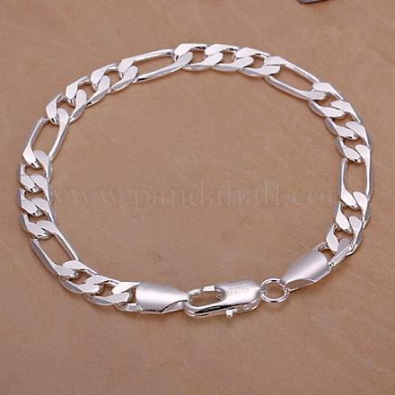 Laiton unisexe bracelets de chaîne figaro BJEW-BB12563-1