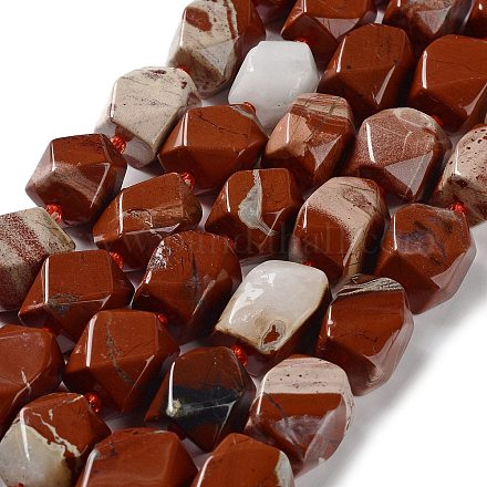 Chapelets de perles en jaspe rouge naturel G-C182-12-02-1