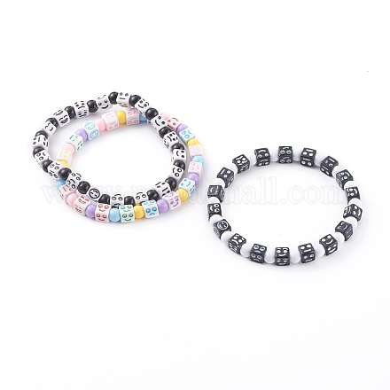Ensembles de bracelets de perles extensibles acryliques BJEW-JB06115-1