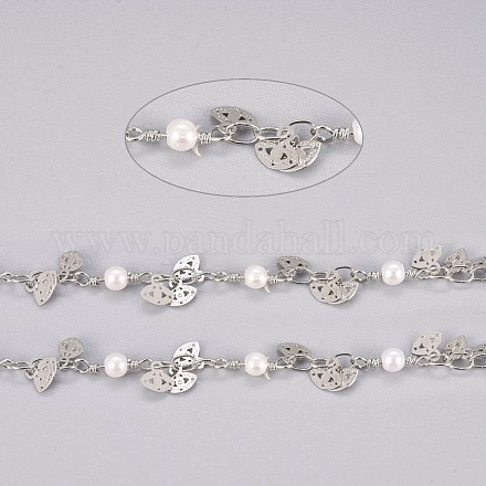 Handgefertigte Perlenketten aus Messing CHC-I029-01P-1