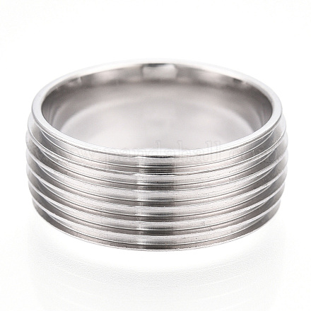 201 кольцо из нержавеющей стали с рифлением для пальцев STAS-WH0047-08S-1