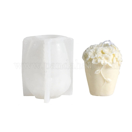 3D Pillar with Flower DIY Candle Silicone Molds DIY-A047-03B-1