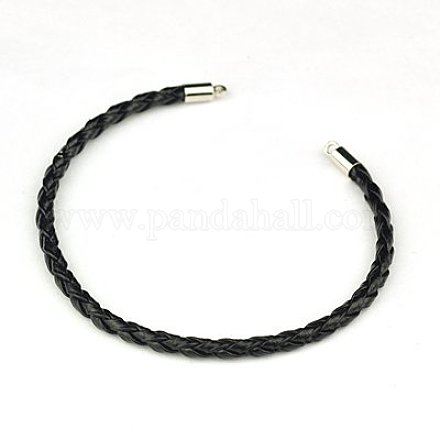 Braided PU Leather Cord Bracelet Making AJEW-JB00021-09-1