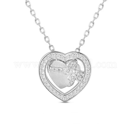 SHEGRACE Rhodium Plated 925 Sterling Silver Pendant Necklace JN636A-1