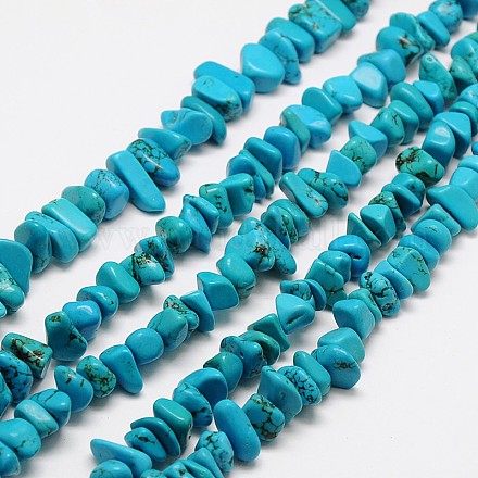 Chips Natural Howlite Beads Strands X-G-N0132-05-1