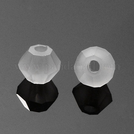 ファセット双円錐形のガラスビーズ  アリスブルー  3mm  穴：0.5mm  約600個/袋 GLAA-E019-3mm-48-1