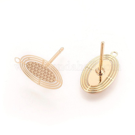 Accessoires de clous d'oreilles en laiton KK-O115-02G-1