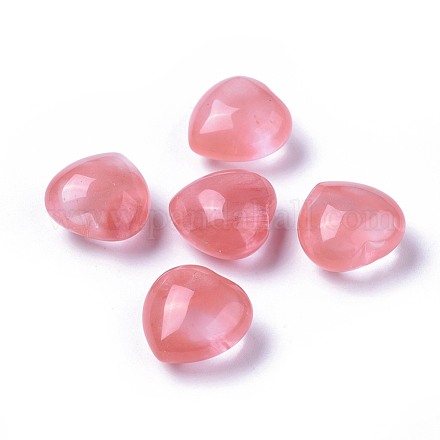 Ciliegio quarzo perle di vetro G-F659-B35-1