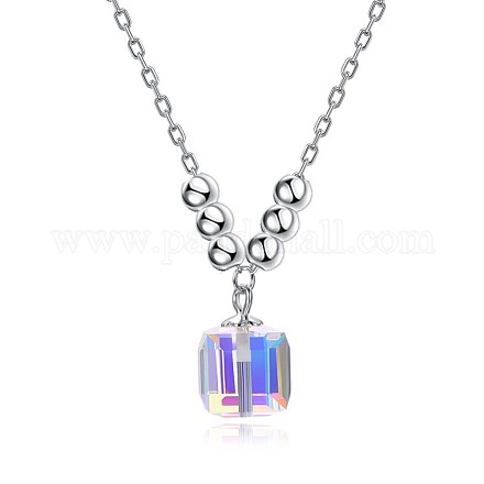 Trendy 925 Sterling Silver Pendant Necklace NJEW-BB30710-1