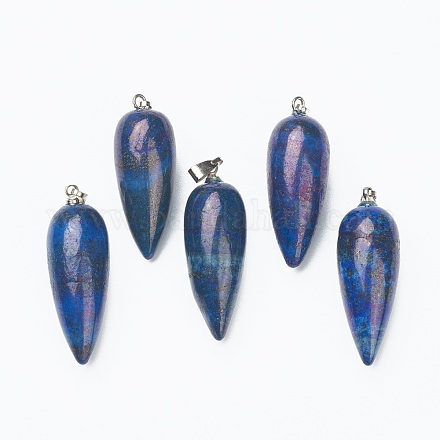 Natural Lapis Lazuli Pointed Pendants G-F705-01F-P-1
