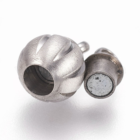 Wholesale 304 Stainless Steel Magnetic Clasps with Loops 