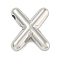 Non-Tarnish 304 Stainless Steel Pendants, Balloon Letter Charm, Letter X, 19.5x16.5x5mm, Hole: 2mm