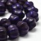 Dyed Synthetic Turquoise Bead Strands, Pumpkin, Midnight Blue, 20x15mm, Hole: 1mm, about 228pcs/1000g