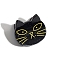 Halloween Theme Cellulose Acetate Claw Hair Clips, Hair Accessories for Women, Cat Shape, 23x29mm