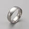 201 Stainless Steel Simple Plain Band Ring for Women, Stainless Steel Color, US Size 7(17.3mm), 6mm