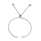 304 Stainless Steel Rolo Chain Slider Bracelet Making, Bolo Bracelet, with 304 Stainless Steel Jump Rings and Brass Beads, Heart, Stainless Steel Color, 9-7/8 inch(25cm), 0.2cm