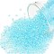 TOHO Round Seed Beads, Japanese Seed Beads, (170D) Dyed Light Blue Topaz Transparent Rainbow, 11/0, 2.2mm, Hole: 0.8mm, about 1110pcs/10g