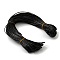 Laser PU Leather Cord, for DIY Jewelry Making, Black, 2mm, about 98~100m/Bundle