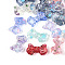 Transparent Spray Painted Acrylic Beads, Bowknot, Mixed Color, 9~9.5x15x4mm, Hole: 1.9~2mm, about 2083pcs/500g