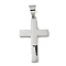 304 Stainless Steel Pendants, Cross Pendants, Stainless Steel Color, 46.5x28x4mm, Hole: 10x7.5mm