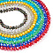 8 Strands 8 Styles Electroplate Glass Beads Strands, Faceted, Rondelle, Mixed Color, 8x6mm, Hole: 1mm, about 64~65pcs/strand, 15.75~16.14 inch(40~41cm), 1strand/style