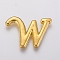 Alloy Cabochons, Letter, Golden, Letter.W, W: 9x13x1mm