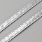 Flat PU Leather Cord, for Bag Strap Making, Silver, 6mm, about 1.07 Yards(0.98m)/pc