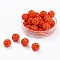 Polymer Clay Rhinestone Beads, Pave Disco Ball Beads, Grade A, Round, Half Drilled, Hyacinth, 8mm, Hole: 1mm