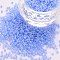 12/0 Imitation Jade Glass Seed Beads, Opaque Colours Luster, Round, Cornflower Blue, 2x1.5mm, Hole: 1mm, about 40000pcs/Pound