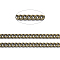 Brass Twisted Chains, Curb Chains, Unwelded, with Spool, Oval, Lead Free & Cadmium Free, Antique Bronze, 3.7x2.7x0.8mm, about 301.83 Feet(92m)/roll