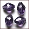 Imitation Austrian Crystal Beads, Grade AAA, K9 Glass, Faceted, Bicone, DarkSlate Blue, 6x9.5mm, Hole: 0.7~0.9mm