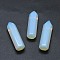 Opalite Pointed Beads, No Hole/Undrilled, For Wire Wrapped Pendant Making, Bullet, 36.5~40x10~11mm